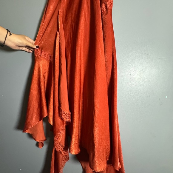 Altar'd State Red High Low Sundress with Slit - Picture 10 of 11